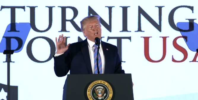 President Trump Addresses Largest Conservative Teen Gathering In The Nation
